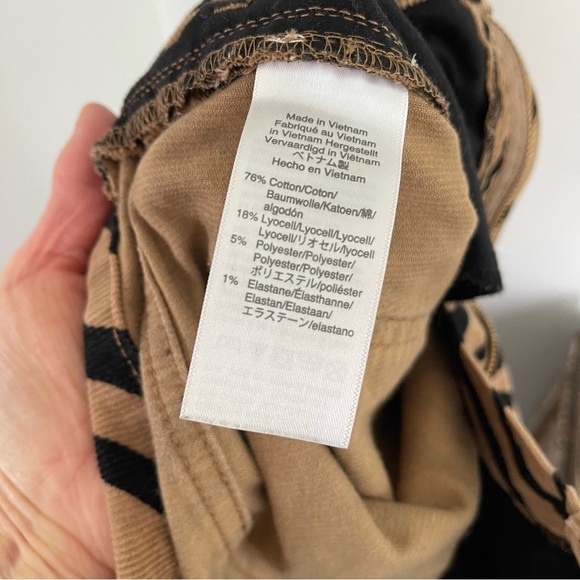 J. Crew Animal Print Toothpick High Waisted Corduroy Women's Size 29 - Picture 6 of 8